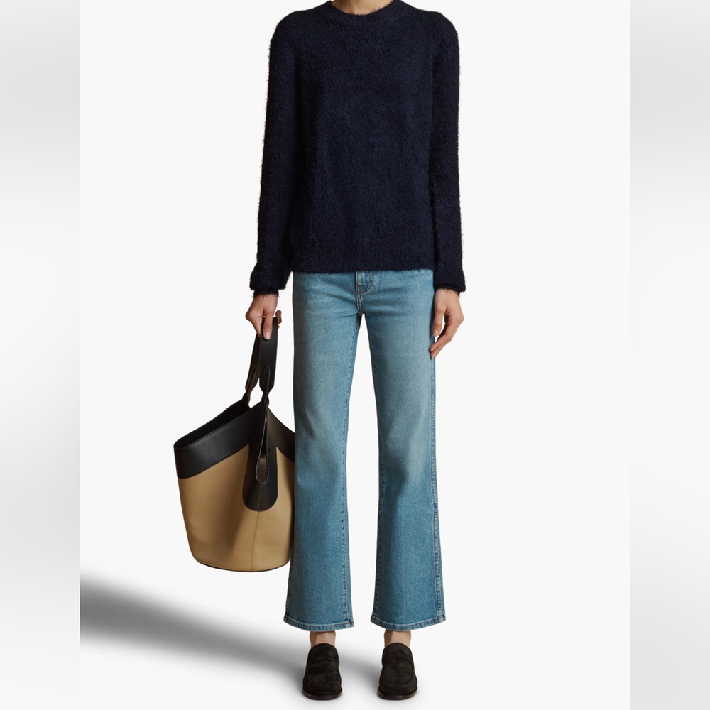 KHAITE Light Blue Denim Wide-Leg Jeans